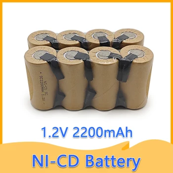 1.2 Батерия SC Акумулаторна Батерия 1,2 До 2200 mah Sub C NI-CD Клетки Със Заваръчни Первази за Електрически Бормашини-Шуруповерта САМ BATTERI