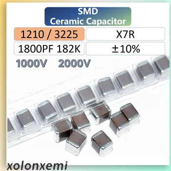10/20 парчета 1210 3225 SMD високо напрежение Микросхемный Кондензатор 1800PF 182K ± 10% X7R Керамични Капацитет 1000V 2000V MLCC HV MLLC HEC CCT