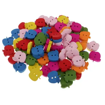 100 броя разноцветни копчета за шиене различни цветове