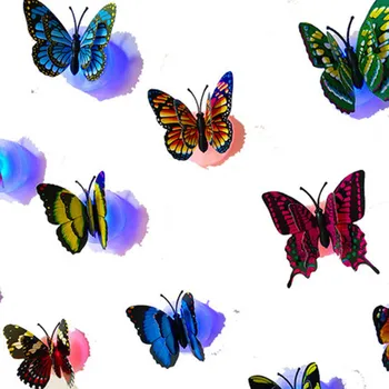 10ШТ Led Декоративна Гореща Продава Креативна играчка Цветна Светещ Пеперуда лека нощ Паста, с монтиран на стената Лампа, Малка игрална Атмосфера на Светлина