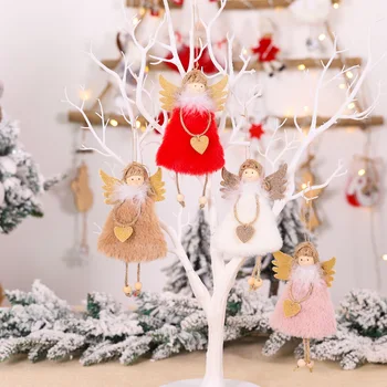2024 Коледен Ангел Кукла Коледна Украса Забавни Коледни Декорации за Дома Венец Коледно Дърво Декор Навидад Коледа 2023