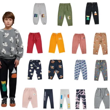 23 Есенно-зимни Детски панталони, всекидневни спортни панталони с джапанки за момичета и момчета, панталони Harlan с кадифени штанами дантела