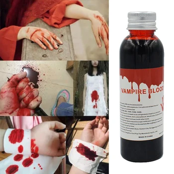 30-60 мл реалистична фалшива кръв, която може да се пере за белези и дрехи, кръвта на Хелоуин за Cosplay, специални ефекти зомби-вампир