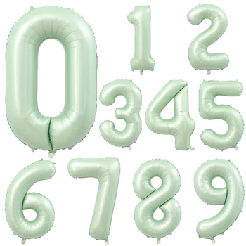 40-инчов Маслинено-Зелен Балон с Гигантски Номер, Балон От Фолио, Гелиевые Топки честит Рожден Ден, 1 2 3 4 5 6, Детски Душ, Глобуси За Душата