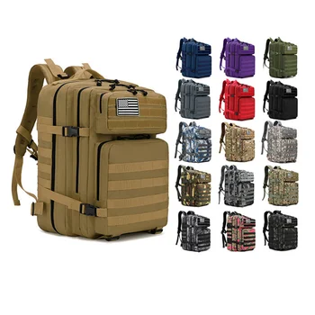 45L Мъжки/Дамски Туристическа чанта за Трекинг, Военен Тактически раница, Армейски Водоустойчив Molle Bug Out, пътуването на открито, Къмпинг