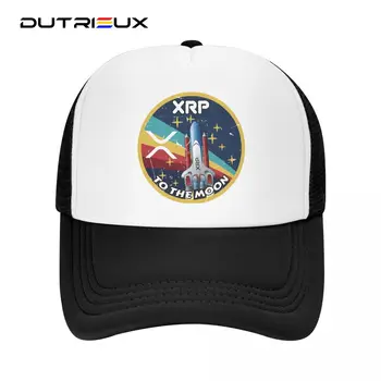 DUTRIEUX Ripple XRP Криптовалюта Космическа мисия Шапка на шофьор на камион За Възрастни Биткоин Крипто бейзболна шапка Слънчеви Шапки възстановяване на предишното положение