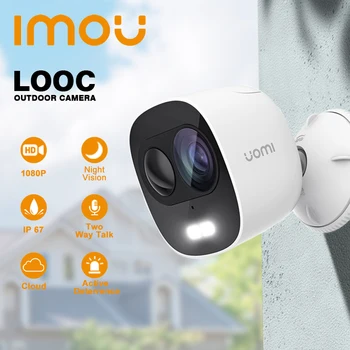 IMOU Camera LOOC Wifi IP камера Безжична Домашна сигурност на Открит/Закрит двустранен разговор Камера за наблюдение за нощно Виждане 1080P
