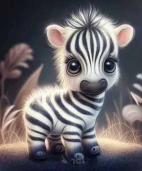 JMINE Div 5D zebra baby Пълна Диамантена живопис комплекти на кръстат бод art животните 3D paint by diamonds