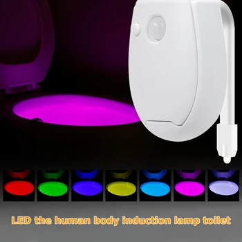 Led седалка за тоалетната чиния, лека нощ, Интелигентен сензор, RGB, Водоустойчив светлини за купата, лампа Luminaria, Тоалетна, Led осветление за дома