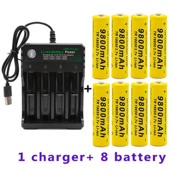 New.De Batería iones de litio GTF 18650 Original, linterna recargable 18650, 3,7 V, para Linterna + cargador USB