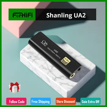 Shanling UA2 ES9038Q2M HiFi Портативен Усилвател за слушалки USB КПР AMP 2,5 мм Балансиран 3,5 мм Изход PCM768 DSD512 за iOS и Android