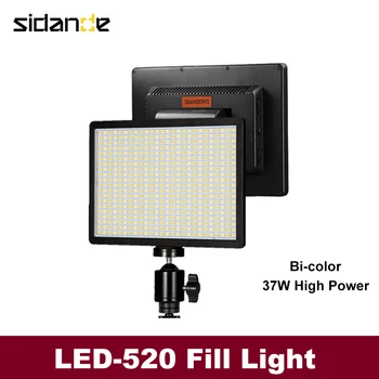 SIDANDE LED-520 Заполняющий Светлина С Регулируема Яркост За Фотография, Преносимо Осветление за Селфи, 37 W, Led лампа За Студийната Огледално-рефлексен фотоапарат с пряко излъчване