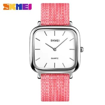 Skmei, Студентски прости модни часовници в корейски стил, Дамски кварцови часовници от цветни тъкани