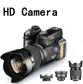 Slr Камера HD Цифров Фотоапарат POLO D7100 33 милиона Пиксела Автоматична Камера Полупрофессиональная Помещение с 24-Кратно Оптично Увеличение Трехобъективное Видео