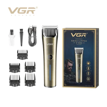 VGR Машинка за подстригване на коса с Регулируема Машина за Подстригване Безжична Машина за рязане с Професионална Машина за подстригване на коса Метална Машинка за мъже V-669