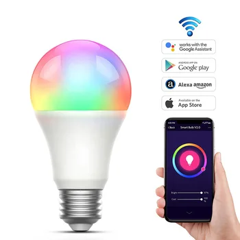 Wifi/ Bluetooth Умна лампа Алекса Led Крушка E27 RGB Интелигентни електрически крушки 110 В На 220 В, умни лампи за Google Assisatnt Smart Life