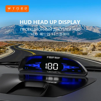 WYOBD G2 GPS HUD Авто Централен Дисплей Електронен Цифров Скоростомер Автоматично Проекторът на Предното Челно стъкло, Подходящ за всички Автомобили