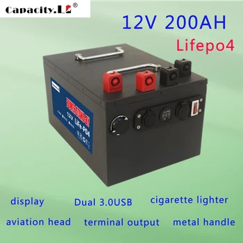 Акумулаторна батерия 12V lifepo4 200ah с bluetooth батерия с висока мощност на АВТОБУСА е подходящ за морски къмпинг на открито