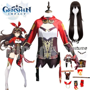 Аниме аксесоари Genshin Impact cosplay костюм янтарна играта Облекло за Хелоуин включва чорапи
