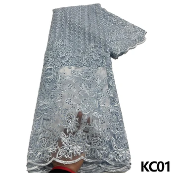 Африканска лейси плат 2023, благородна бродирани лейси плат, Нигерийская френска лейси плат, вечерна рокля