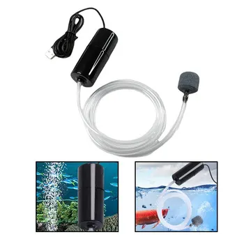 Безшумен Оксигенатор, Малко Кислород помпа, Преносим Мини-Зареждане чрез USB, Кислороден помпа за аквариум, за да проверите за рыбоводства