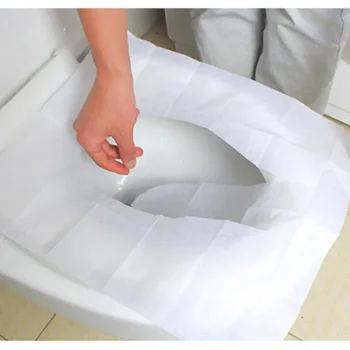 Бр./компл. Пътен еднократна калъф за седалката на тоалетната чиния, подложка за тоалетна, 100% водоустойчива подложка за тоалетна хартия, аксесоари за баня
