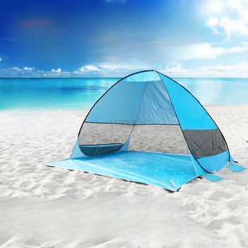 Бързо Откриване плажна палатка Sun Shelter със защита от ултравиолетови лъчи Lightwight Pop Up Open за къмпинг сред природата и риболов