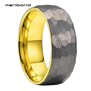 годежен пръстен от волфрам карбид диаметър 6 мм, пръстени-чукове с няколко лица, матово покритие, удобна кацане