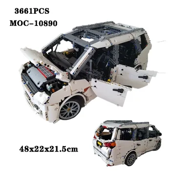 Градивен елемент на MOC-10890 Семеен Автомобил на 7 места В Събирането, Модел Играчки 3661 бр. Детайли с Висока Сложност за Възрастни и Деца, Подарък за Рожден Ден