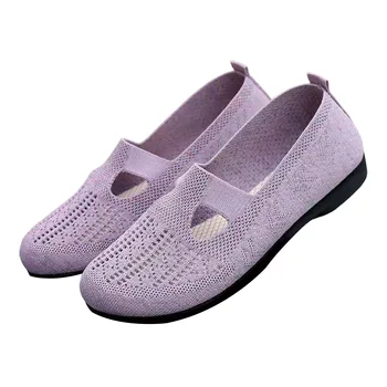 Дамски обувки, удобни дишащи Меш маратонки, без закопчалка за бизнес пътувания, покупки