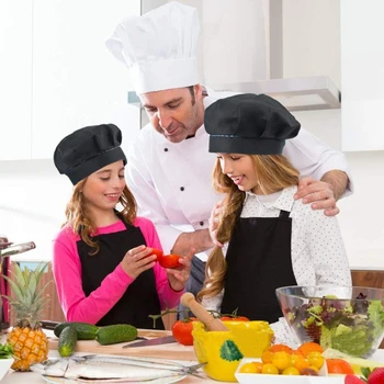 Детска Однотонная дрехи на готвач, Регулируема Лигавник, Детски Форма за Готвене, печене, Аксесоари за костюми на Хлебопроизводителите за момчета и момичета.