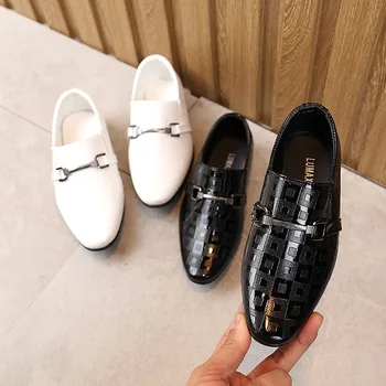 Детска однотонная обувки за сватбения Етикет, Нова мода обувки за момичета подметка