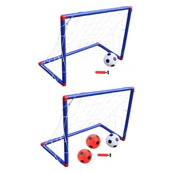 Детски комплекти футболни вратата за задния двор, преносими футболни мрежи и телени мрежи за футболни врати с топка за игра на закрито и на открито
