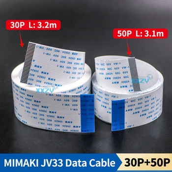 Дълъг кабел за предаване на данни MIMAKI JV33 30P 50Pins Кабел за предаване на данни на дънната платка за мастилено-струен принтер JV33/TS3 FFC Линия за предаване на данни