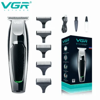 Електрическа машина за подстригване на коса VGR, Професионална Машина за Рязане на коса, Плешив Бръснар, USB зареждане, Тример за коса за мъже V-030
