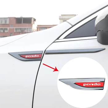 Етикети с метално лого на автомобила, персонализирани декоративни странични маркери за FIAT Panda 169 с логото, автомобилни аксесоари