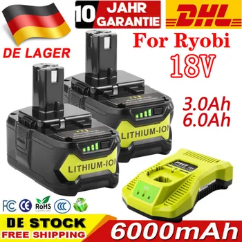 За Ryobi 18V 3Ah 6Ah 9Ah Акумулаторна литиево-йонна батерия Вградена BMS, За Подмяна на електрически инструменти 18650 Литиево-йонна батерия