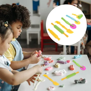 Играчка-пъзел, Цветна глинена форма, детски инструменти, комплект за игра на Умно тестото, обемни форми, цветни