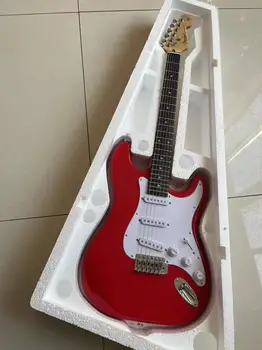 Изпращане чрез 3 дни stratocaste-r custom body 6-струнен Червена електрическа китара в наличност HGVJDGGH