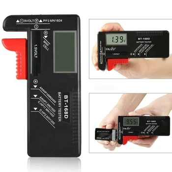 Индикатор за капацитет на батерията AA AAA 18650 Тестер нивото на Литиева Батерия Измерване на Напрежение, Волтметър Детектор Кутия За Съхранение на Притежателя Калъф