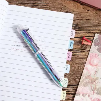 Канцеларски материали Скъпа Сметка за рисуване на ръка 6 в 1, Бебешки подаръци, Химикалка писалка, Химикалка химикалка, многоцветен дръжка, 6 цвята дръжка