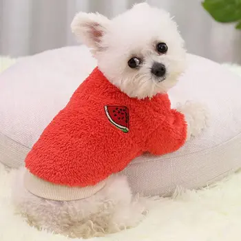 Коледна топли дрехи за кучета в различни размери, пуловер за малки кученца, красиви двуногие