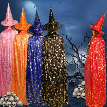Коледно парти в стила на вещиците на Хелоуин, Двустранен наметало с качулка за възрастни вампири, дъждобран