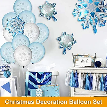 Комплект балони в зимна тема, украса за Коледно парти за рожден Ден, сватба