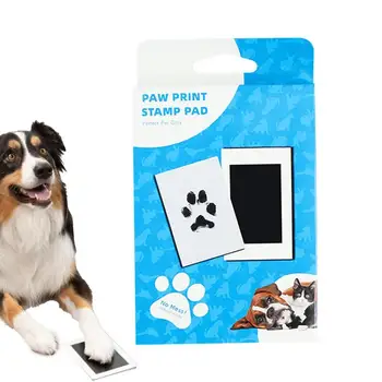 Комплект за Печат Кучешки Лапи САМ Спомен Pawprint Maker Clean Touch Printing Kit Тъмен мат Отпечатъци от Ръце на Котки Или Кучета