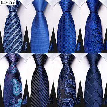 Копринена Вратовръзка Hi-Вратовръзка За Момчета, Детски тъмно синьо Карирани Луксозен Дизайнерски Ръчно изработени Детски Вратовръзка с Дължина 120 см и ширина 6 см, Модерен Студентски Вратовръзка