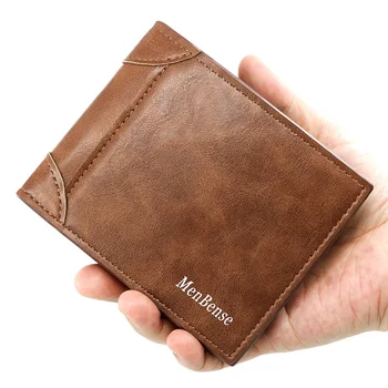Корейски Ретро Мъжки Кратък чантата е с Голям капацитет, чанта за дреболии, чантата с монета, държач за кредитни карти, скоба за банкноти, клатч с няколко слота за карти