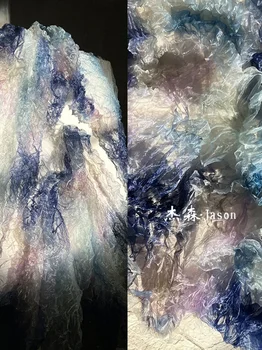 Кристални къдри, Лилаво текстурирани плиссированная плат, Кухненски прозорец, Сватбена украса, на Фона на полагане на Дизайнерски тъкани