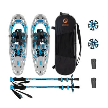Лек комплект снегоходки, градинска обувки за ходене по снежному поле, устойчива на плъзгане Регулируема обувки за планина