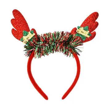 Лентата за коса, Вечерна рокля, Коледно Дърво, Женски панделка за коса на Дядо коледа, Коледна превръзка на главата, Оленьи рога, Превръзка на главата-Коледна украса